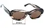 Sunglass Fix Verres de Remplacement pour Sun Buddies Courtney - 51mm Wide 