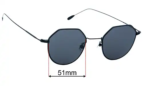 Visionario VSNO 121.2 Replacement Sunglass Lenses - 51mm Wide 