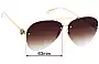 Alexander McQueen AM0270S Verres de Remplacement 63mm wide 