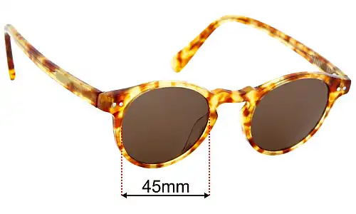 Beatnik Cloudy Whiskey Replacement Lenses 45mm wide 