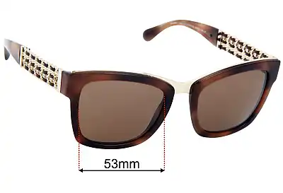 Chanel 5362-Q Replacement Lenses 53mm wide 