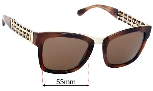 Chanel 5362-Q Replacement Lenses 53mm wide 