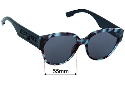 Christian Dior ID2 Replacement Lenses 55mm wide 