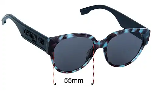 Christian Dior ID2 Replacement Lenses 55mm wide 
