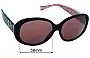 Sunglass Fix Lentes de Repuesto para Coach HC8038 Georgina - 58mm Wide 