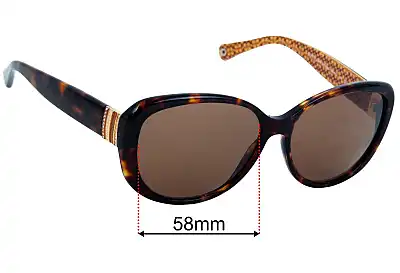 Coach HC8040B Keri Replacement Lenses 58mm wide 