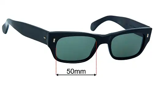 Cutler and Gross of London 0692 Replacement Sunglass Lenses - 50mm Wide  