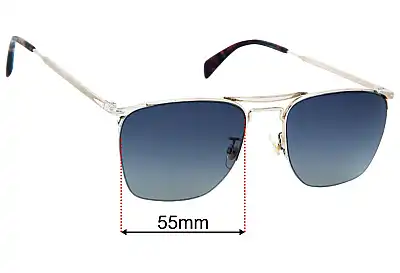 David Beckham DB 1001/S Replacement Lenses 55mm wide 