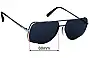 Sunglass Fix Replacement Lenses for Dita Midnight Special - 62mm Wide 