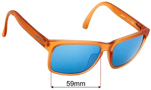 Sunglass Fix Replacement Lenses Goodr Cashmere Corporate Camo - 59mm Wide  