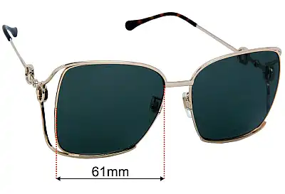 Gucci GG1020S Verres de Remplacement 61mm wide 