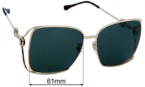 Gucci GG1020S Verres de Remplacement 61mm wide 