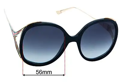 Gucci GG0226S Replacement Lenses 56mm wide 