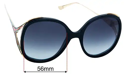 Gucci GG0226S Verres de Remplacement 56mm wide 
