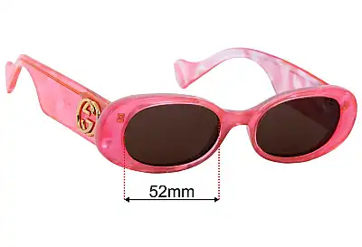 Gucci GG0517S Replacement Lenses 52mm wide 