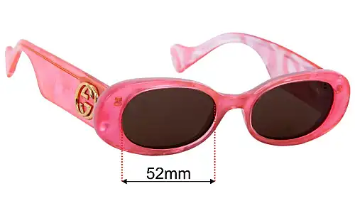 Gucci GG0517S Replacement Lenses 52mm wide 