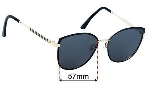 Gucci GG0589SK Ersatzgläser 57mm wide 