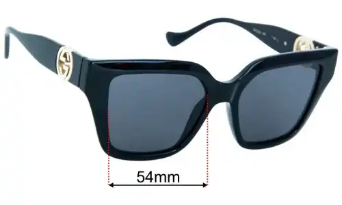 Gucci GG1023S Replacement Lenses 54mm wide 