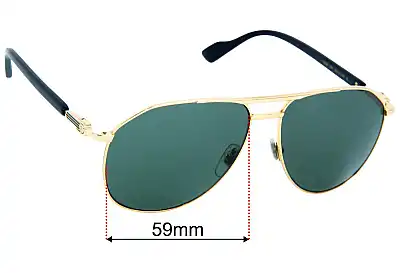 Gucci GG1220/S Verres de Remplacement 59mm wide 