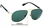 Sunglass Fix Ersatzgläser für Gucci GG1220/S - 59mm Wide 