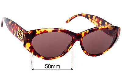 Gucci GG2195/S Replacement Lenses 58mm wide 