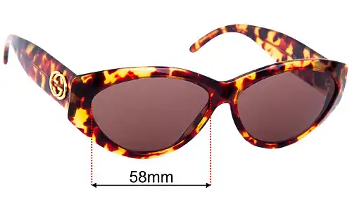 Gucci GG2195/S Replacement Lenses 58mm wide 