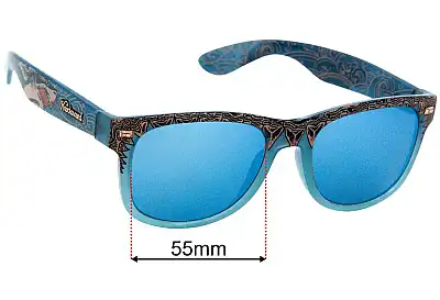 Knockaround Shark Week Replacement Lenses 55mm wide 