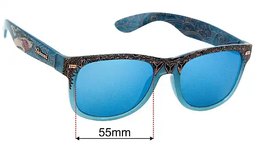 Knockaround Shark Week Replacement Lenses 55mm wide 