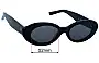 Sunglass Fix Lentes de Repuesto para Local Supply Margot - 52mm Wide 