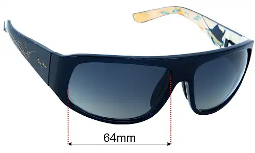 Maui Jim MJ233 Sailfish Replacement Lenses 64mm wide 