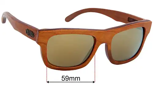 Maui Woody's Cherry Replacement Lenses 59mm wide 