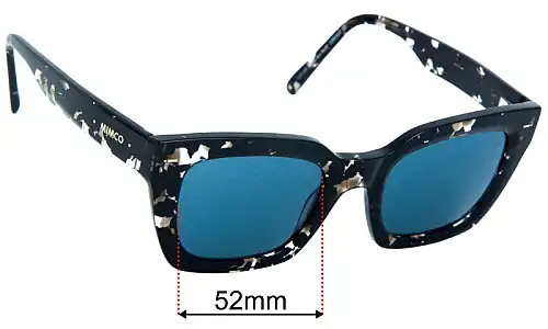 Mimco Sun Rx 07 Replacement Sunglass Lenses - 52mm Wide 