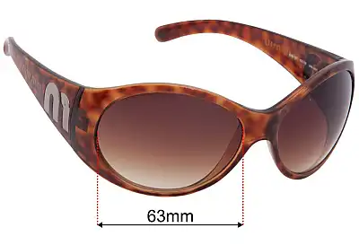 Miu Miu SMU12F Replacement Lenses 63mm wide 