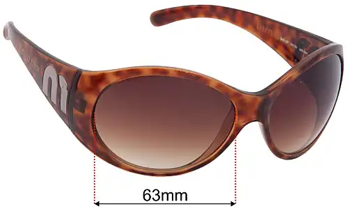 Miu Miu SMU12F Replacement Lenses 63mm wide 