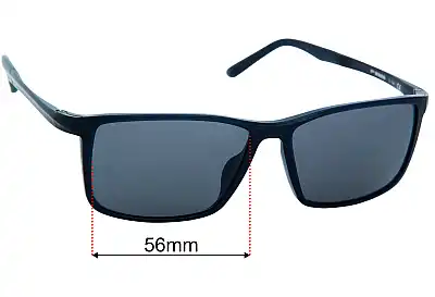 Porsche P 8328 Replacement Lenses 56mm wide 