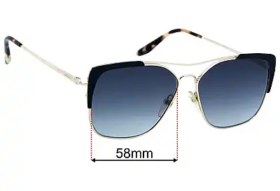 Prada SPR54V Lentes de Repuesto 58mm wide 