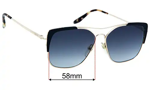 Prada SPR54V Replacement Lenses 58mm wide 