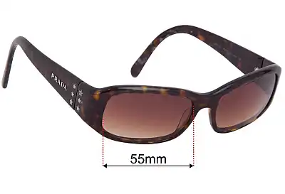 Prada SPR20G Replacement Lenses 55mm wide 