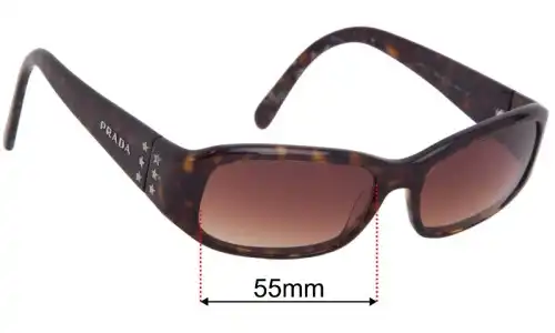 Prada SPR20G Verres de Remplacement 55mm wide 