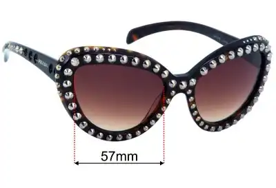 Prada SPR31Q Replacement Lenses 57mm wide 