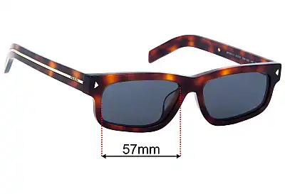 Prada SPRB11-F Lentes de Repuesto 57mm wide 