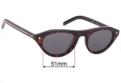 Prada SPRB15 Replacement Lenses 51mm wide 