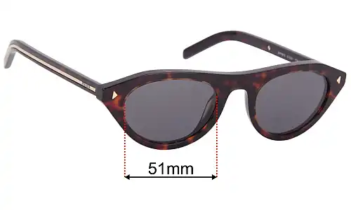 Prada SPRB15 Replacement Lenses 51mm wide 
