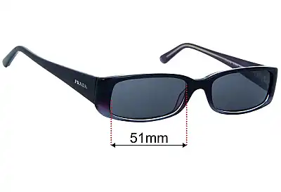 Prada VPR07M Replacement Lenses 51mm wide 