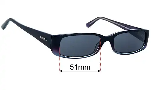 Prada VPR07M Verres de Remplacement 51mm wide 