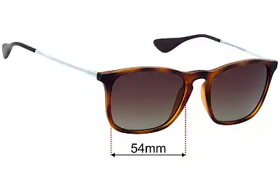 Ray-Ban RB4187 Chris Replacement Lenses 54mm wide 