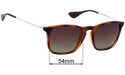 Ray-Ban RB4187 Chris Replacement Lenses 54mm wide 