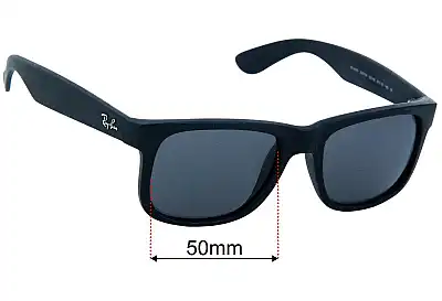 Ray-Ban RB4165 Justin Replacement Lenses 50mm wide 