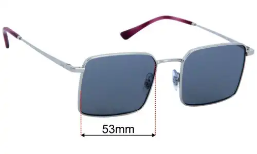 Ray-Ban RB3782 Replacement Lenses 53mm wide 