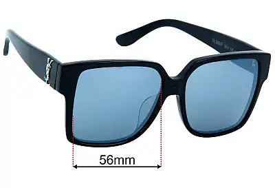 Saint Laurent  SLM9/F  Replacement Lenses 56mm wide 